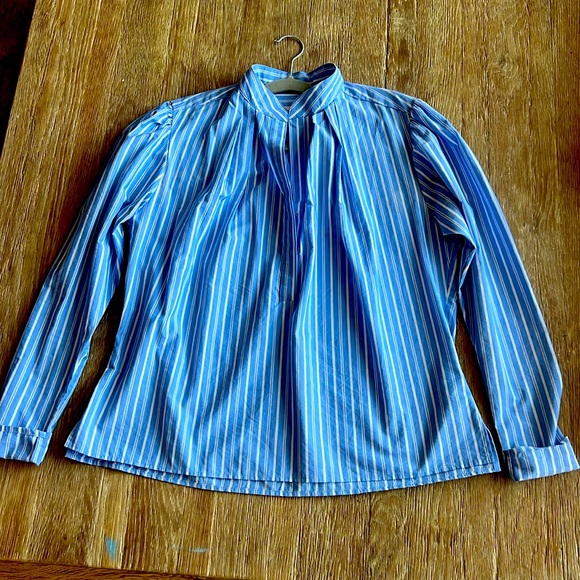 WEAR CISCO “The Puff Shirt”, blue and white stripe, NWOT, size M/L, beautiful! - Picture 2 of 8